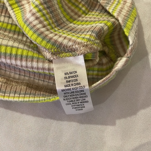 Y2K Style Walking on Sunshine Striped Twist Side Front Top - Picture 8 of 11